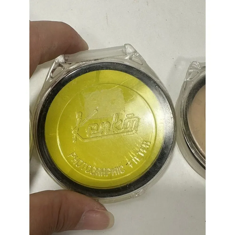 Kenko Photographic Lot Of 3 Filters W4‎ Cloudy - W10 Day Light & Yellow Vintag